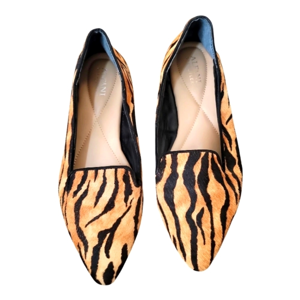 Alfani Step‘N Flex Women's Poee Calf Hair Loafer Flat Shoes Tiger 8.5M